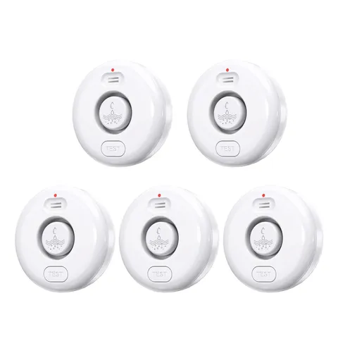 5 Pack Water Leak Alarm Detector, 120dB Loud Alert Water Sensor, IP66 Waterpr...