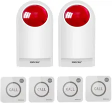Strobe Siren Panic Alarm Button Siren Alarm with Light for Home Caring Loud Outd