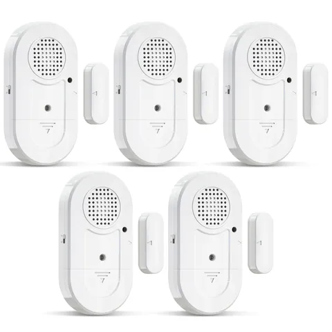 Door Window Alarms - 5 Pack,110dB,Volume Control,Window Door Open Alarm Senso...