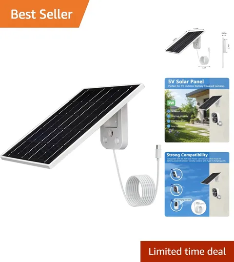 Eco-Friendly 3W 5V Monocrystalline Solar Panel for Outdoor Security Solutions