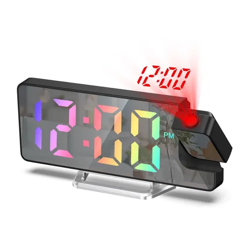 LOFICOPER Projection Alarm Clock, LED Alarm Clock with Rotatable Projection, ...