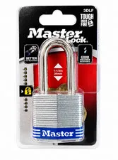 Master Lock 3DLF Laminated Steel Padlock 1-1/2" Wide Weather Resistant New