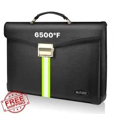 WJTZDZ Fireproof Bag Lock Deep Black XL