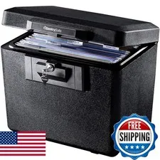 SentrySafe 1170 Black Fireproof Document Box Key Lock Safe 0.61 Cu Ft
