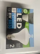 Greenlite LED Motion Sensor 8W 65W BR30 2-Boxes 2 Pack Bulbs