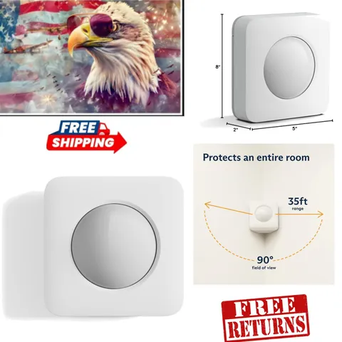 Reliable Motion Detection Sensor for Home Safety - 35ft Range, Works with Gen 3