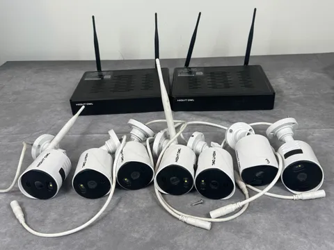 Night Owl 7 WiFi Security Cameras 2 WNVR-WNIP2-V2 NVRs Untested Parts Repair