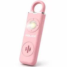 Police Personal Safety Alarm 130dB Loud Rechargeable LED SOS Emergency Keychain