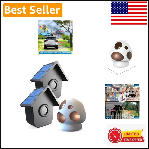 Advanced Wireless Driveway Alarm System - Solar Powered, Weatherproof Security