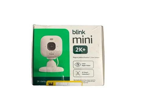 Blink Mini 2K+ (Newest Model) – Plug-In Home & Pet Indoor Security Camera