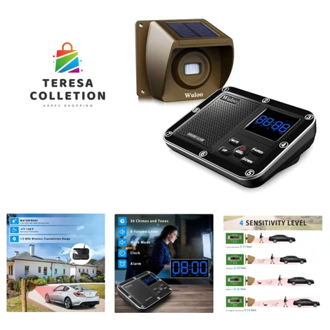Wireless Outside 1800ft Range, Outdoor Motion Sensor & Detector Driveway Aler...