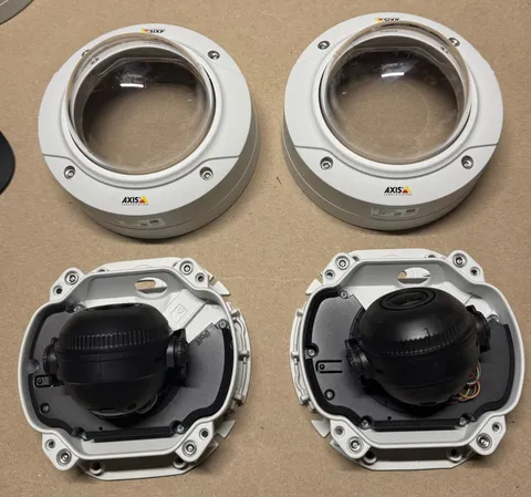 Lot of 2 Axis P3225-VE Mk II Outdoor IP Dome Security Cameras | TESTED/WORKING