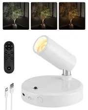 EZVALO Battery-Powered LED Spotlight Indoor, Wireless Picture 1Pack, White