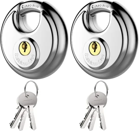 2P Keyed Padlock 3 Keys Steel Outdoor Gate Storage Locker Lock 3/8" | for Gate L