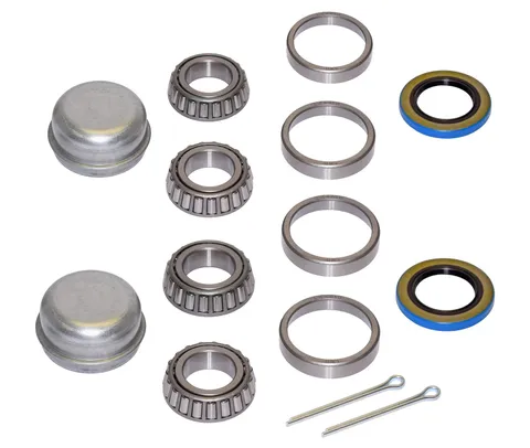 Pair of Trailer Bearing Repair Kits for 1-1/16 Inch Straight Spindles Silver 