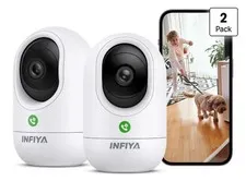 INFIYA Indoor Camera Security Camera WiFi House 24/7 Recording 2K 360°Pan/Tilt