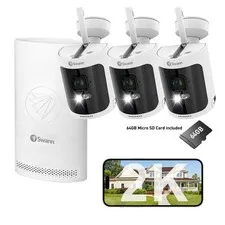 Swann 2K HD Wire-Free Wireless Security camera System Battery Powered Record 8CH