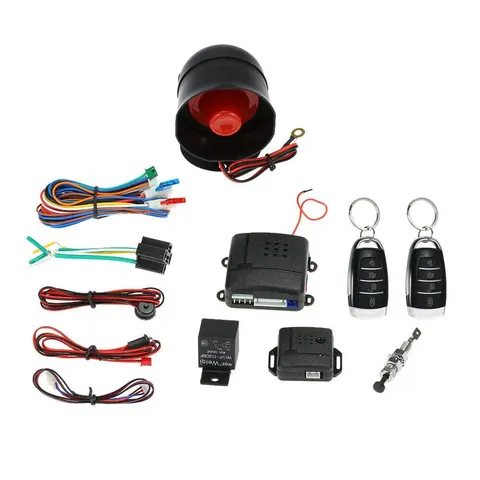 Car Vehicle Security System Burglar Alarm Anti-theft System 2 Remote Anti-theft