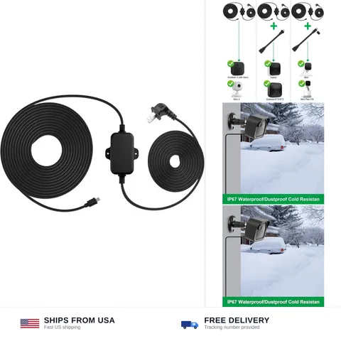 30ft Weather Resistant Power Adapter for Blink Mini 2,Blink Outdoor 4 (4th Ge...