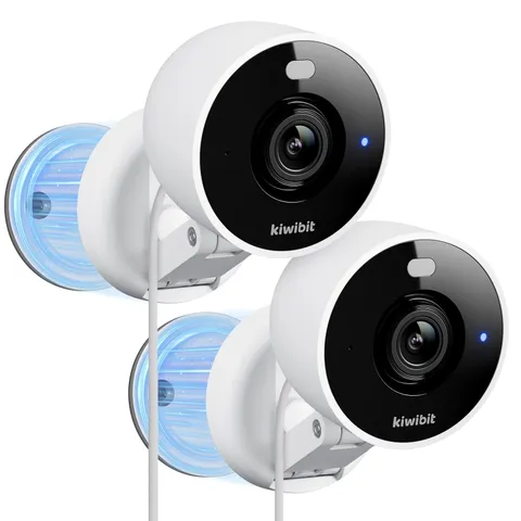 Kiwibit 2K Security Camera Indoor/Outdoor, Magnetic Wired Cameras for Home Se...