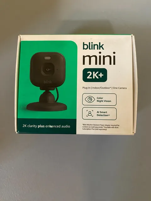 Blink Mini 2K+ Indoor Outdoor Plug-In Security Camera - Brand New