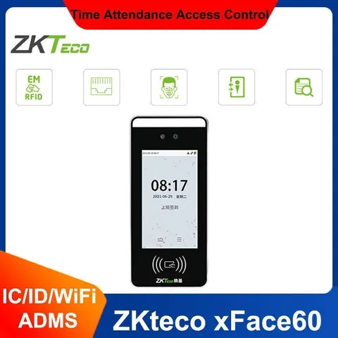 ZKTeco xFace60 Face Recognition Time Attendance Door Access Control System New