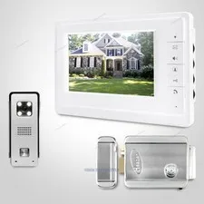7" Video Door Entry Call System Electric Lock with Keys Included for House/ Flat