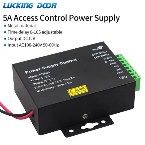 DC 12V 5A Access Control Power Adapter Switch Power Supply Control AC 100~240V F