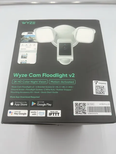 Wyze Cam Floodlight V2 Motion-Activated 2K HD Color Night Vision Camera