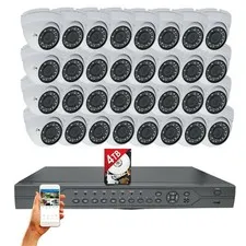 Evertech 32 Channel HD Security Camera System Set with 32 HD CCTV Camera w/ 4TB