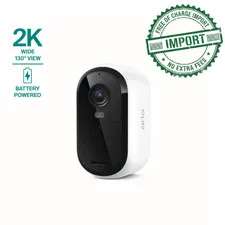 Arlo Essential Security Camera 2K,Wireless Outdoor Camera,Battery Powered, 1-Cam