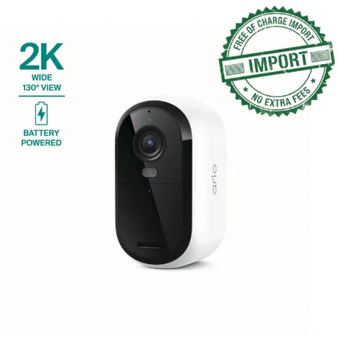 Arlo Essential Security Camera 2K,Wireless Outdoor Camera,Battery Powered, 1-Cam