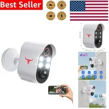 Wireless Security Camera 1080p AI Detection Color Night Vision 2-Way Talk Home