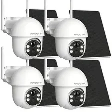 4MP Wireless Outdoor Security Camera System Solar-Powered WiFi Home 2 Way Audio