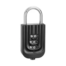 Resettable 3 Digit Combination Lock Code Padlock, Black (65 x 30mm)