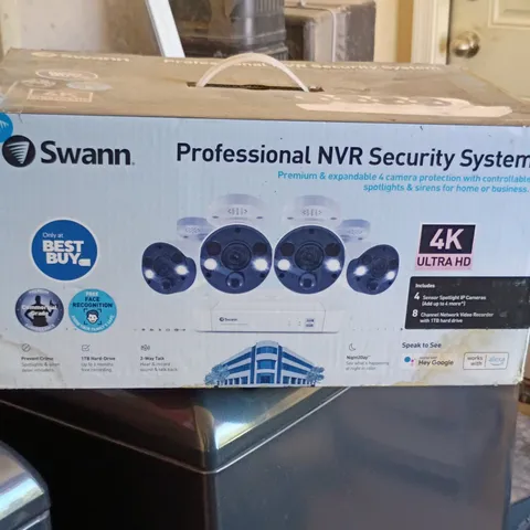 Swann Professional 4K NVR Security System 8-Channel w/4 Cameras Night Vision