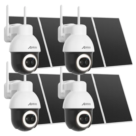 5MP Wireless Security Camera 3K WiFi Solar Battery Powered AOV Camera Outdoor IR
