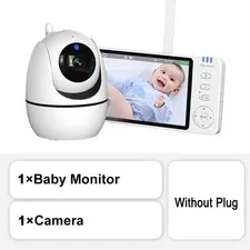 5 Inch Video Baby Monitor With Camera PTZ Zoom Babyphone Cam Security Protection