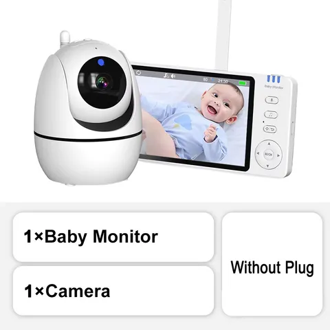 5 Inch Video Baby Monitor With Camera PTZ Zoom Babyphone Cam Security Protection