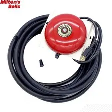 Milton's Bells Original Driveway Bell Kit, Red Bell, 25 ft Signal Hose