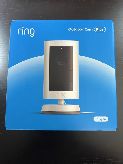 NEW Ring Outdoor Cam Plus (newest model) Plug-In, 2K Video and Ring night Vision