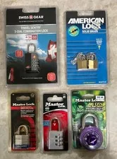 New 5x Lot Swiss Gear Travel Sentry 3 Dial Combo Master Lock Amer Lock Keyed