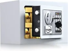 Electronic Digital Security Keypad Lock Box 0.23 Cubic Feet Mini Safe Office