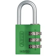 ABUS 145/30 Green Combination Padlock,1 3/8in,Rectgle,Grn 5JKT9
