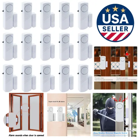Compact 90 dB Door Window Alarm Set - 15 Pack for Effective Intruder Deterrence