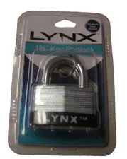 Lynx Key Padlock Hardened Steel Shackle, 1-3/4", #15027, Brand New