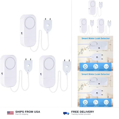 Smart Water Leak Detector, 120dB Adjustable Alarm Suit for Home，Water Sensor ...