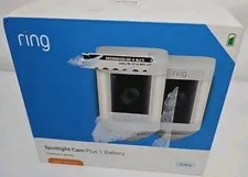 Ring Spotlight Cam Plus Camera Indoor/Outdoor Wireless + Battery - 2-Pack - New