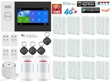 D38 Tuya APP WiFi 4G GSM Wireless Wired Home Security Alarm System+Alexa+Google