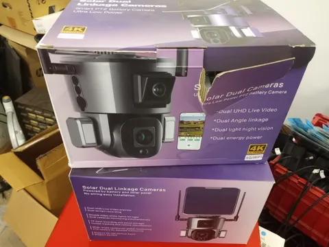 TWO 4K Security Cameras Wireless Outdoor Dual Lens Linkage